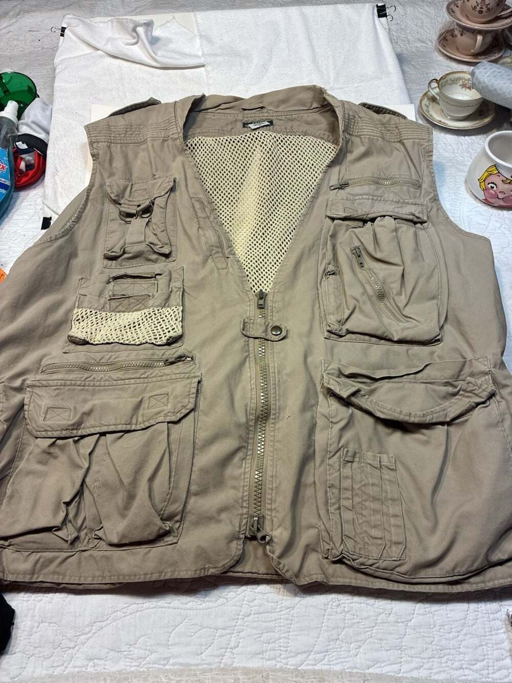 Fox Outdoor Men's Tan Multi-Pocket Utility Fishing Vest